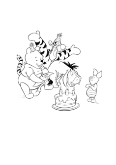 Birthday Cake For Kid Coloring Pdf, Free Vectors File